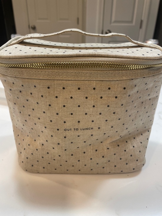 kate spade Beige and Black Polka Dot Top-Handle Put to Lunch bag - Picture 3 of 6